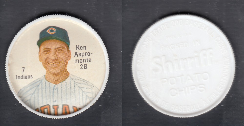 1962 SHIRRIFF BASEBALL COIN #7 K. ASPROMONTE photo 1962 SHIRRIFF BASEBALL COIN #7 K. ASPROMONTE photo