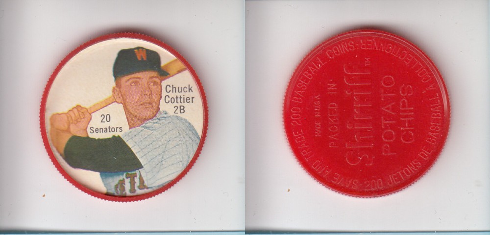 1962 SHIRRIFF BASEBALL COIN #20 C. COTTIER photo