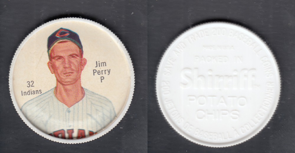 1962 SHIRRIFF BASEBALL COIN #32 J. PERRY photo 1962 SHIRRIFF BASEBALL COIN #32 J. PERRY photo