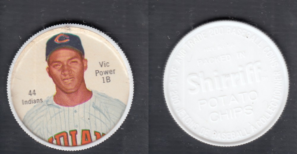 1962 SHIRRIFF BASEBALL COIN #44 V. POWER photo 1962 SHIRRIFF BASEBALL COIN #44 V. POWER photo