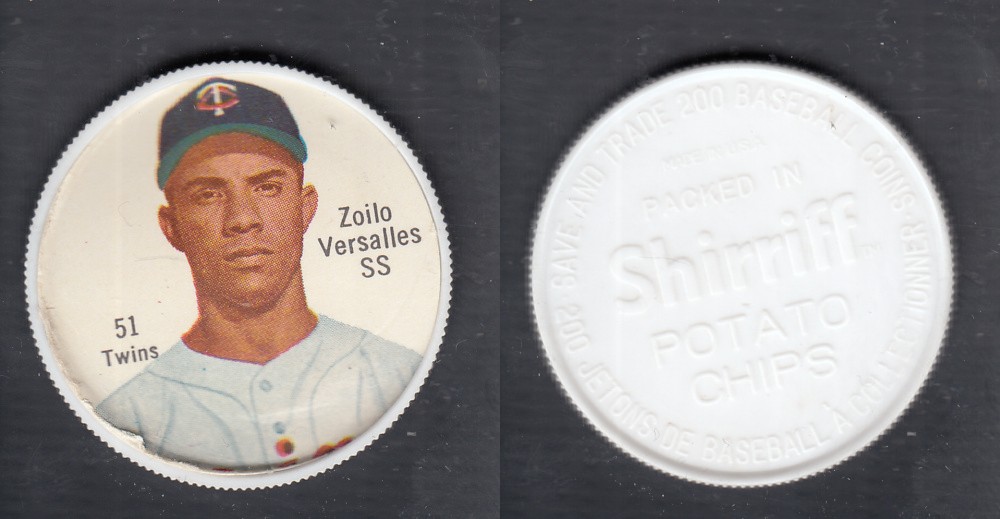 1962 SHIRRIFF BASEBALL COIN #51 Z. VERSALLES photo 1962 SHIRRIFF BASEBALL COIN #51 Z. VERSALLES photo