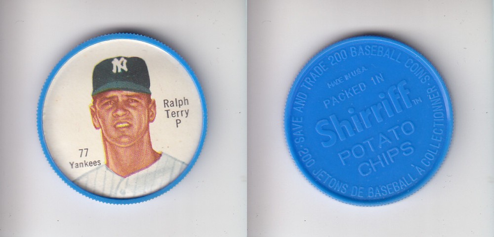 1962 SHIRRIFF BASEBALL COIN #77 R. TERRY photo 1962 SHIRRIFF BASEBALL COIN #77 R. TERRY photo