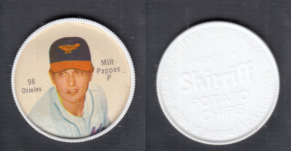1962 SHIRRIFF BASEBALL COIN #98 M. PAPPAS photo 1962 SHIRRIFF BASEBALL COIN #98 M. PAPPAS photo