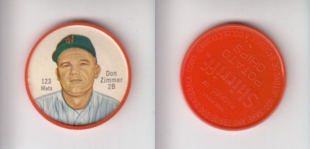 1962 SHIRRIFF BASEBALL COIN #123 D. ZIMMER photo 1962 SHIRRIFF BASEBALL COIN #123 D. ZIMMER photo