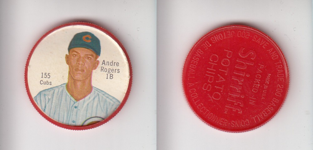 1962 SHIRRIFF BASEBALL COIN #155 A. ROGERS photo