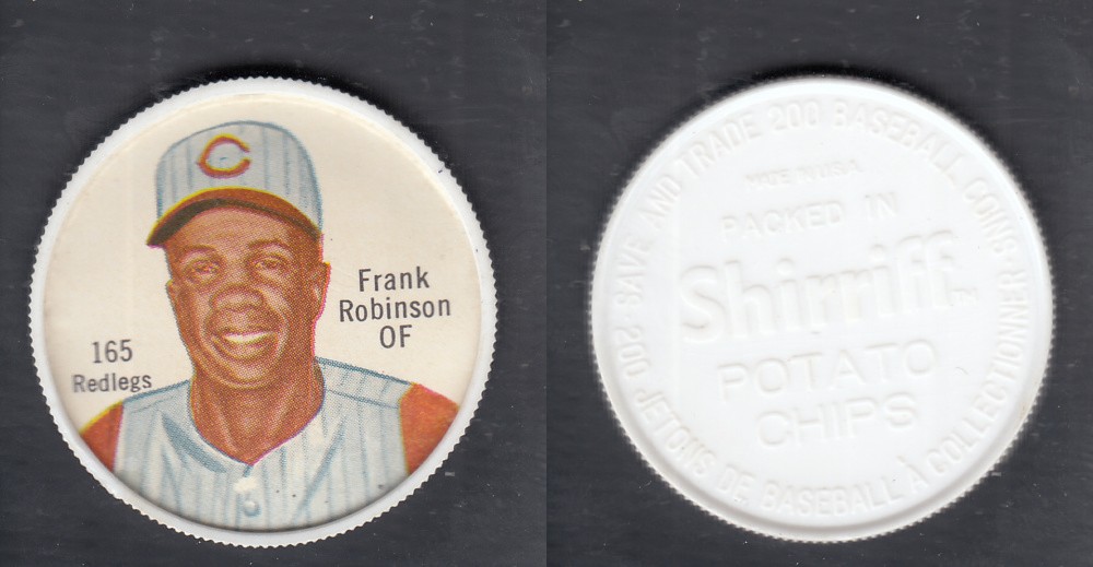 1962 SHIRRIFF BASEBALL COIN #165 F. ROBINSON photo