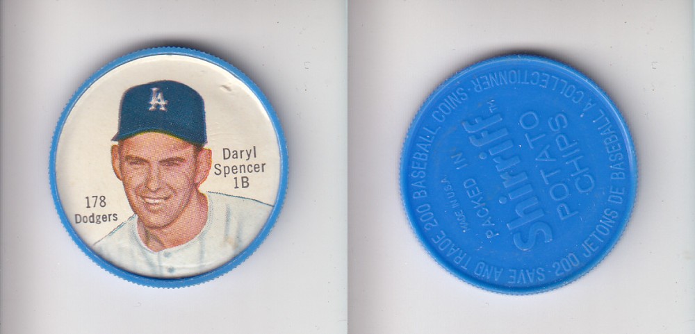 1962 SHIRRIFF BASEBALL COIN #178 D. SPENCER photo