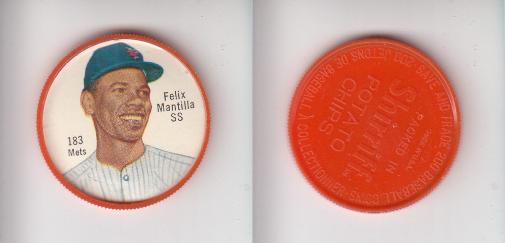 1962 SHIRRIFF BASEBALL COIN #183 F. MANTILLA photo 1962 SHIRRIFF BASEBALL COIN #183 F. MANTILLA photo