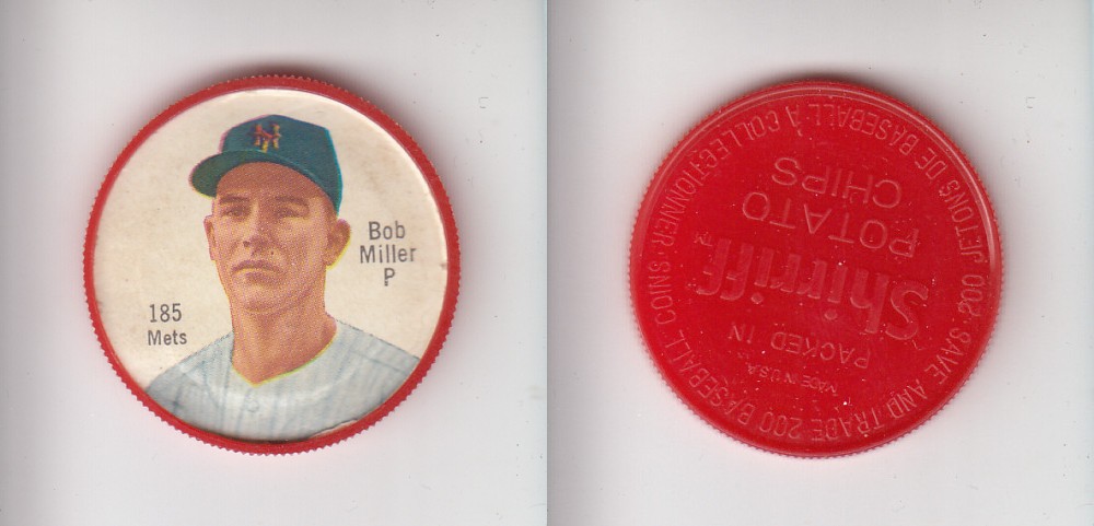 1962 SHIRRIFF BASEBALL COIN #185 B. MILLER photo