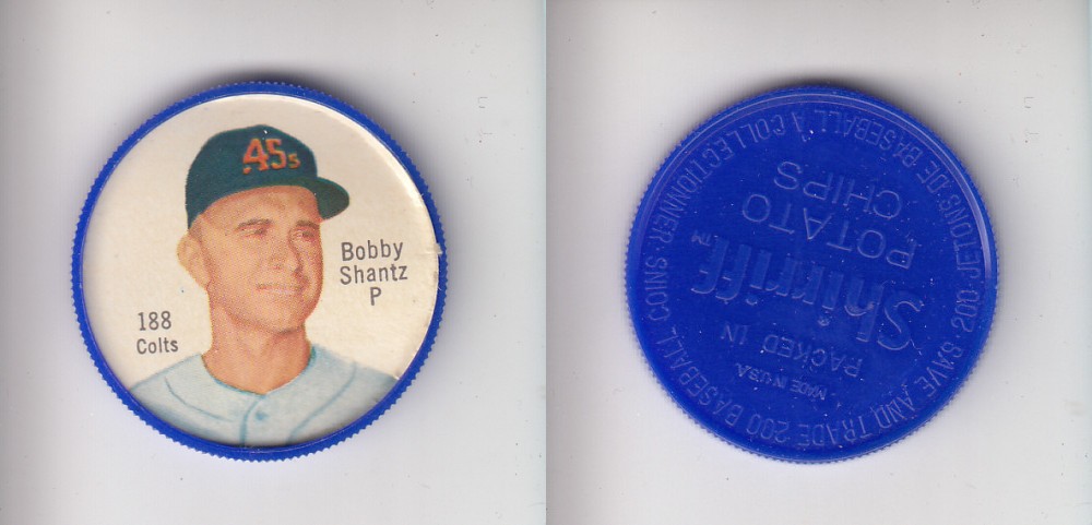 1962 SHIRRIFF BASEBALL COIN #188 B. SHANTZ photo