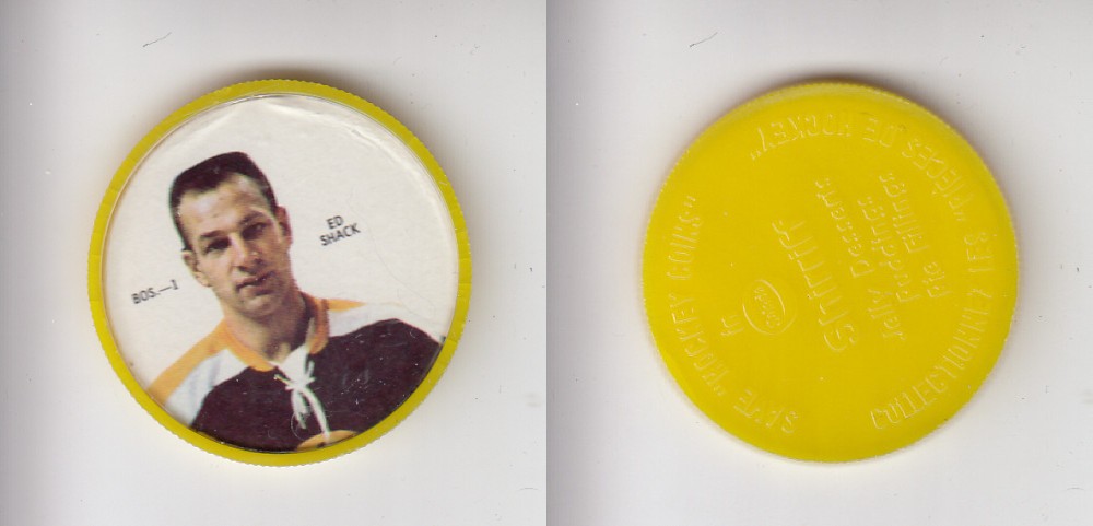 1968-69 SHIRRIFF HOCKEY COIN BOS-1 E. SHACK photo