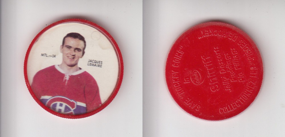1968-69 SHIRRIFF HOCKEY COIN MTL-14 J. LEMAIRE photo 1968-69 SHIRRIFF HOCKEY COIN MTL-14 J. LEMAIRE photo