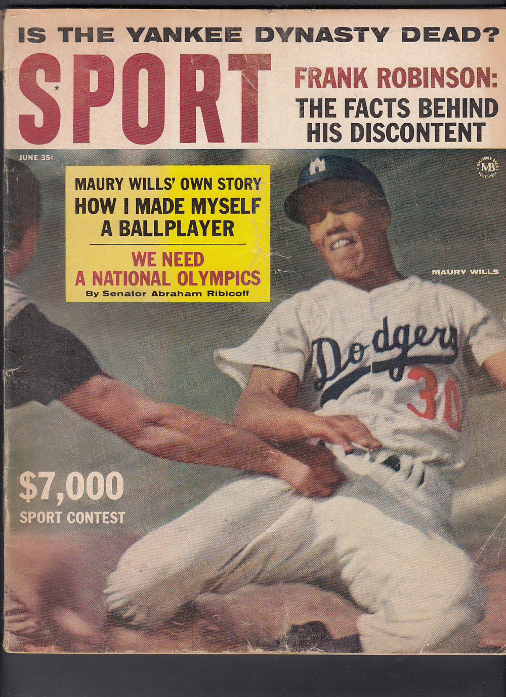 1963 SPORT FULL MAGAZINE M. WILLS ON COVER photo 1963 SPORT FULL MAGAZINE M. WILLS ON COVER photo