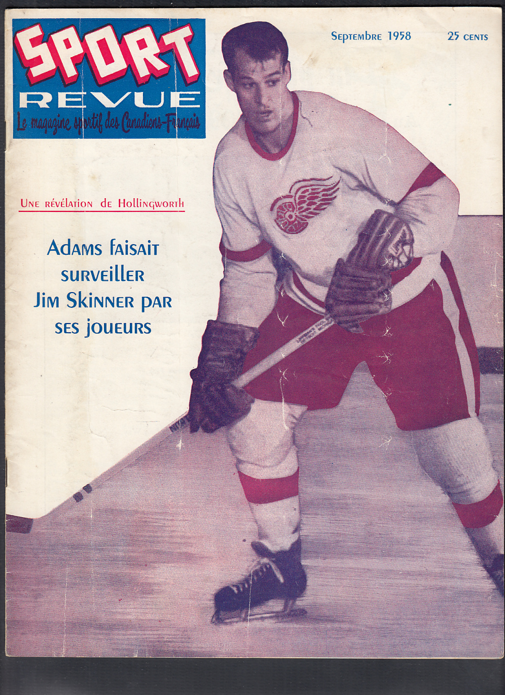 1958 SPORT REVUE MAGAZINE G. HOWE ON COVER photo 1958 SPORT REVUE MAGAZINE G. HOWE ON COVER photo