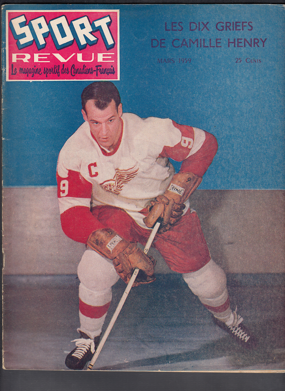 1959 SPORT REVUE MAGAZINE G. HOWE ON COVER photo 1959 SPORT REVUE MAGAZINE G. HOWE ON COVER photo