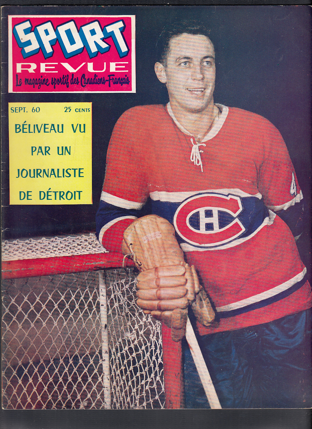 1960 SPORT REVUE MAGAZINE J. BELIVEAU ON COVER photo 1960 SPORT REVUE MAGAZINE J. BELIVEAU ON COVER photo