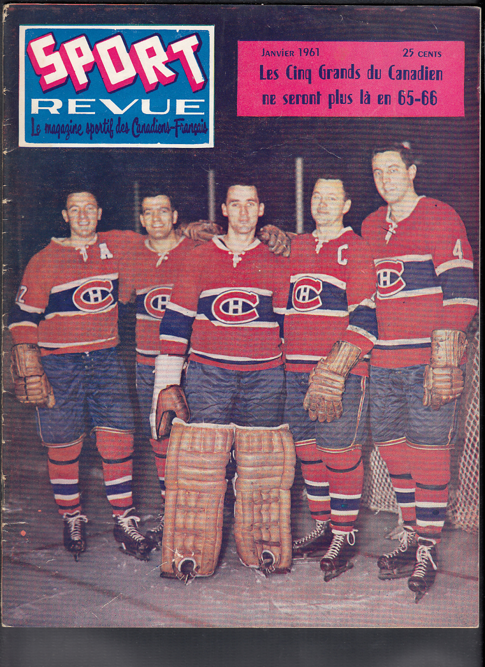1961 SPORT REVUE MAGAZINE J. PLANTE ON COVER photo 1961 SPORT REVUE MAGAZINE J. PLANTE ON COVER photo