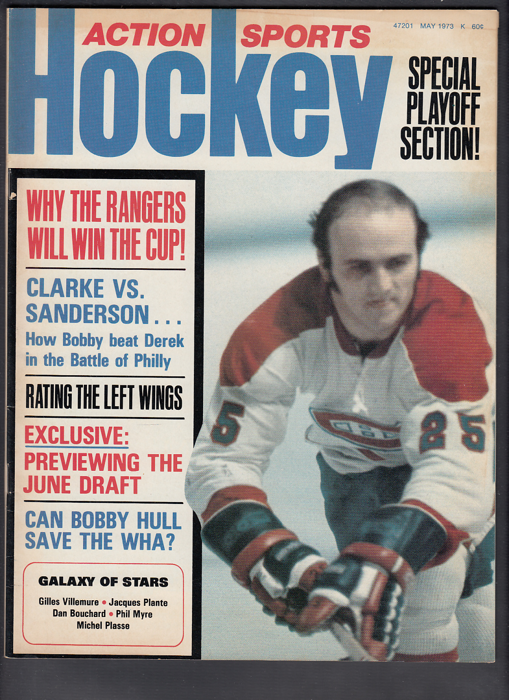 1973 HOCKEY ACTION SPORTS MAGAZINE J. LEMAIRE ON COVER photo 1973 HOCKEY ACTION SPORTS MAGAZINE J. LEMAIRE ON COVER photo