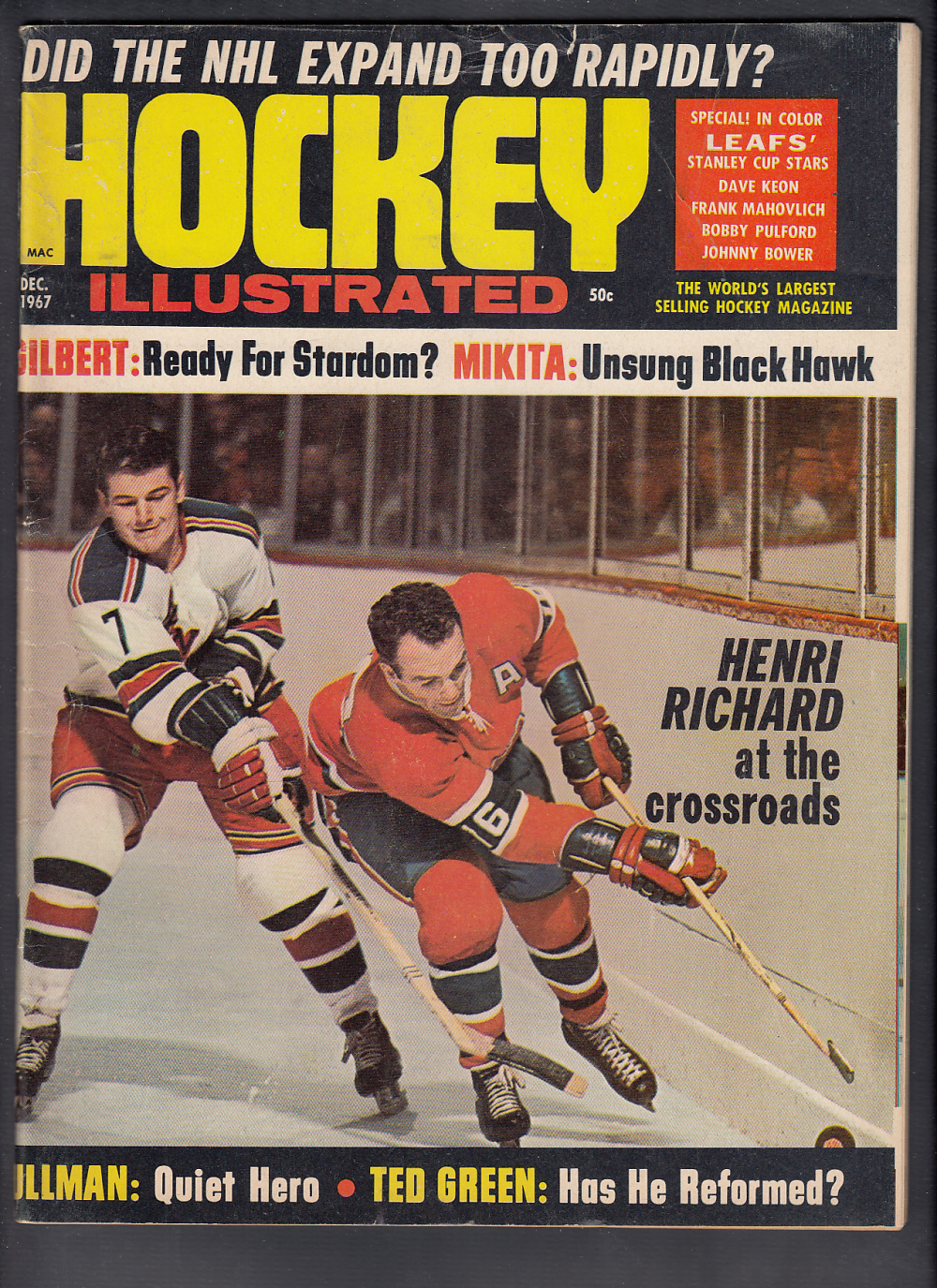 1967 HOCKEY ILLUSTRATED MAGAZINE H. RICHARD ON COVER photo 1967 HOCKEY ILLUSTRATED MAGAZINE H. RICHARD ON COVER photo