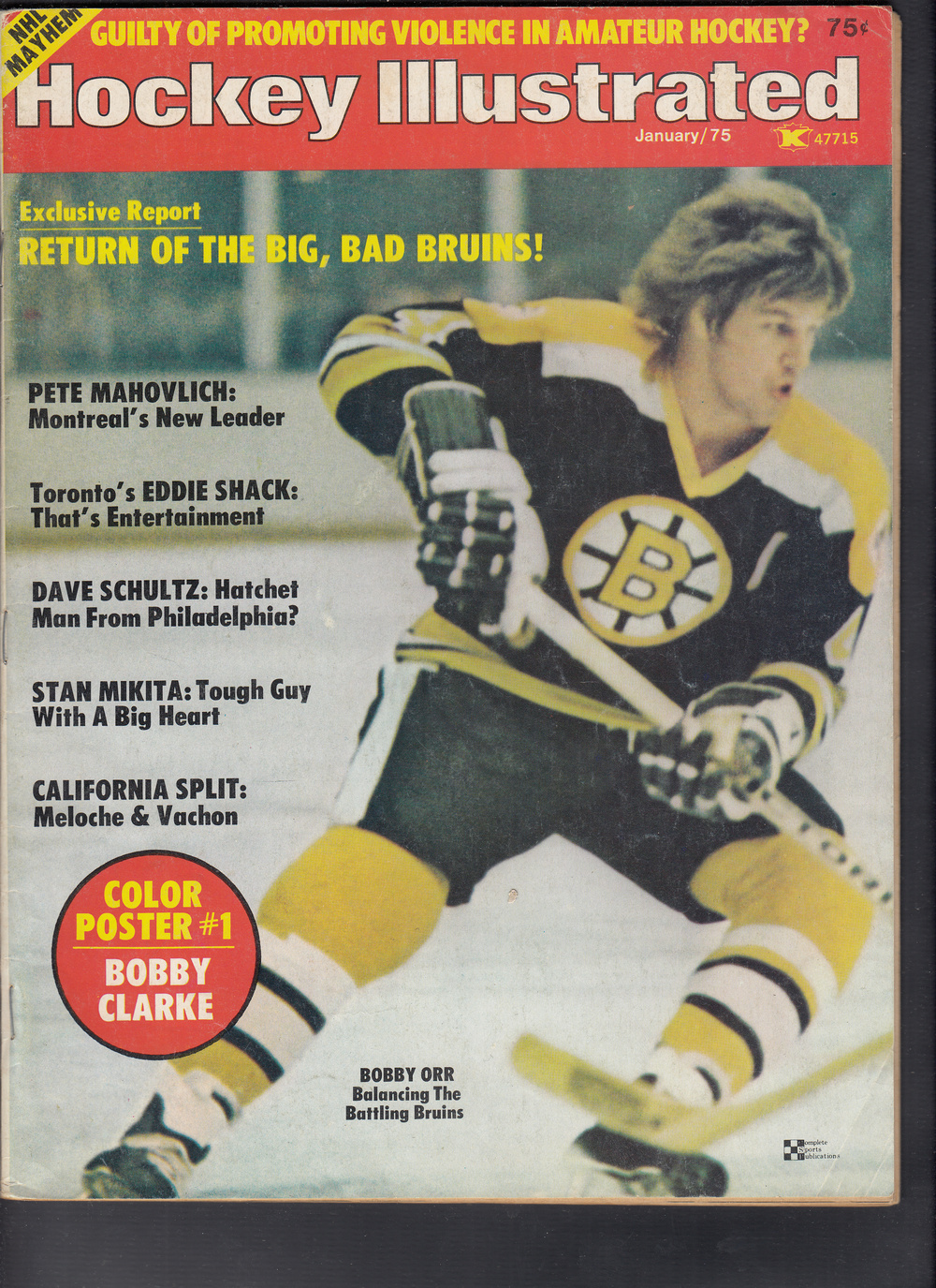 1975 HOCKEY ILLUSTRATED MAGAZINE B. ORR ON COVER photo 1975 HOCKEY ILLUSTRATED MAGAZINE B. ORR ON COVER photo
