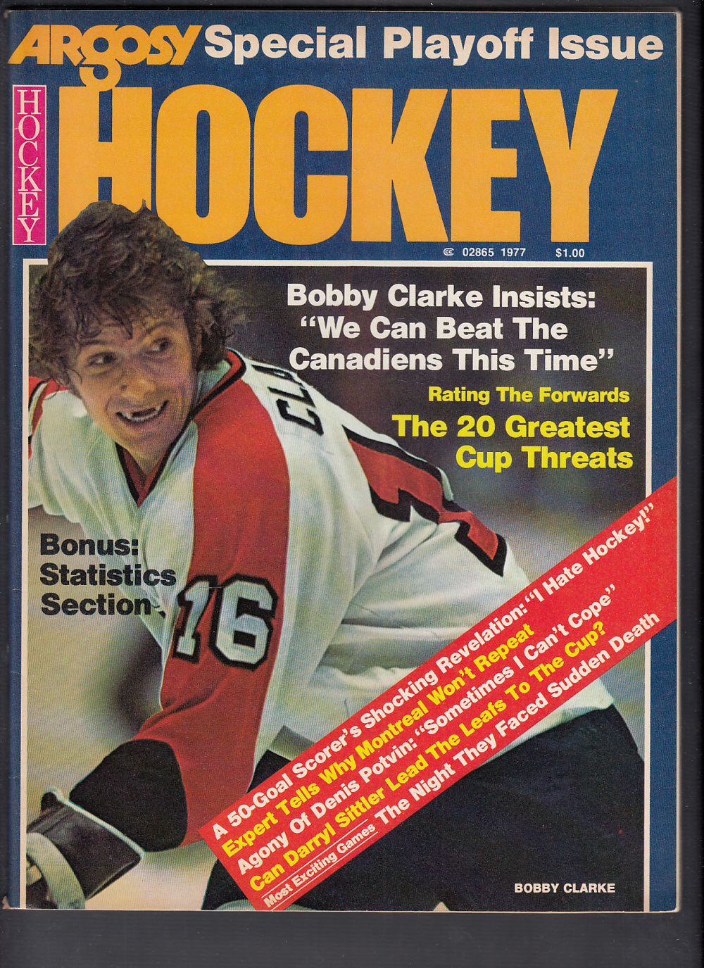 1977 ARGOSY HOCKEY MAGAZINE B. CLARKE ON COVER photo 1977 ARGOSY HOCKEY MAGAZINE B. CLARKE ON COVER photo
