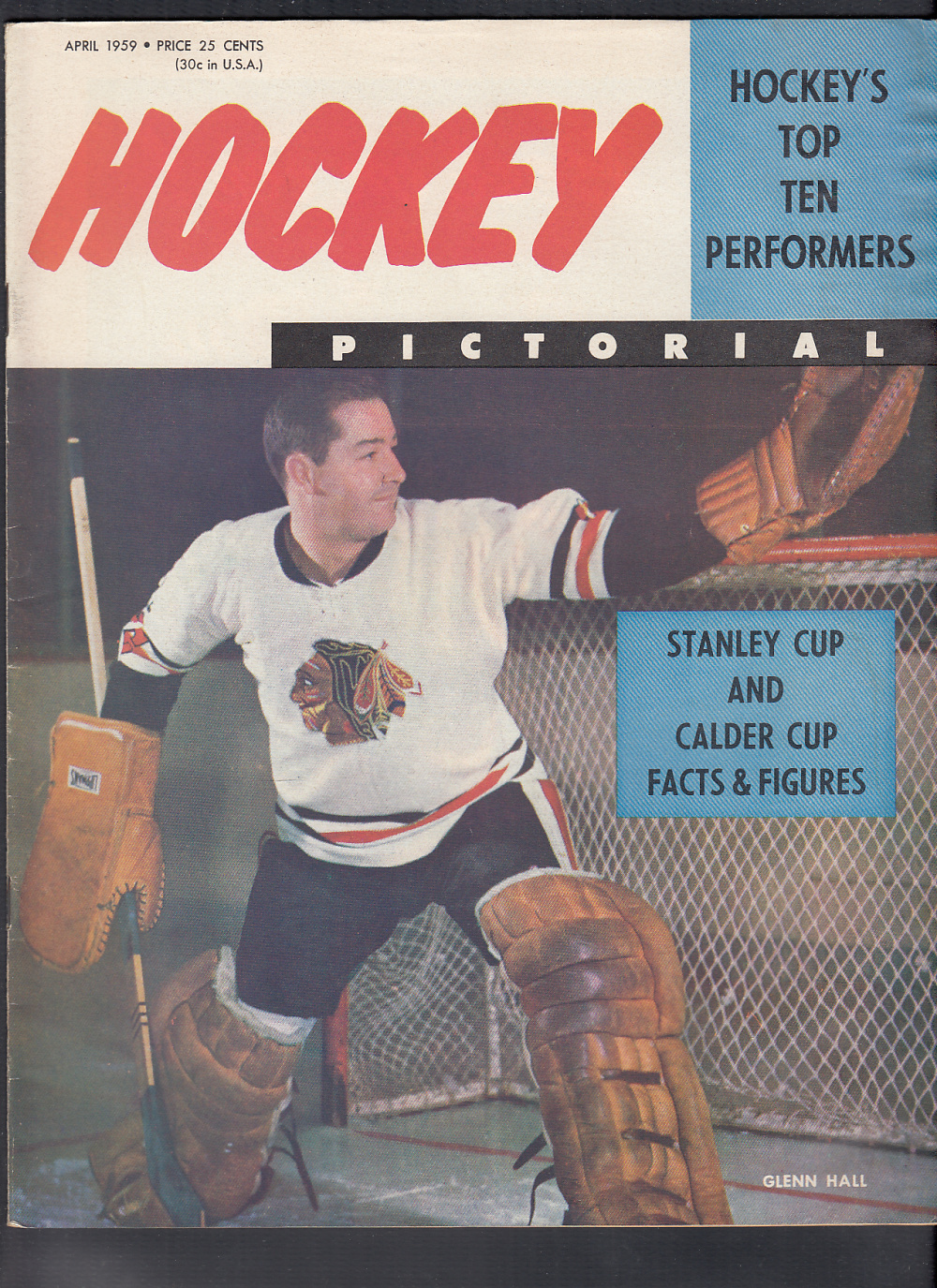 1959 HOCKEY PICTORIAL MAGAZINE G. HALL ON COVER photo 1959 HOCKEY PICTORIAL MAGAZINE G. HALL ON COVER photo