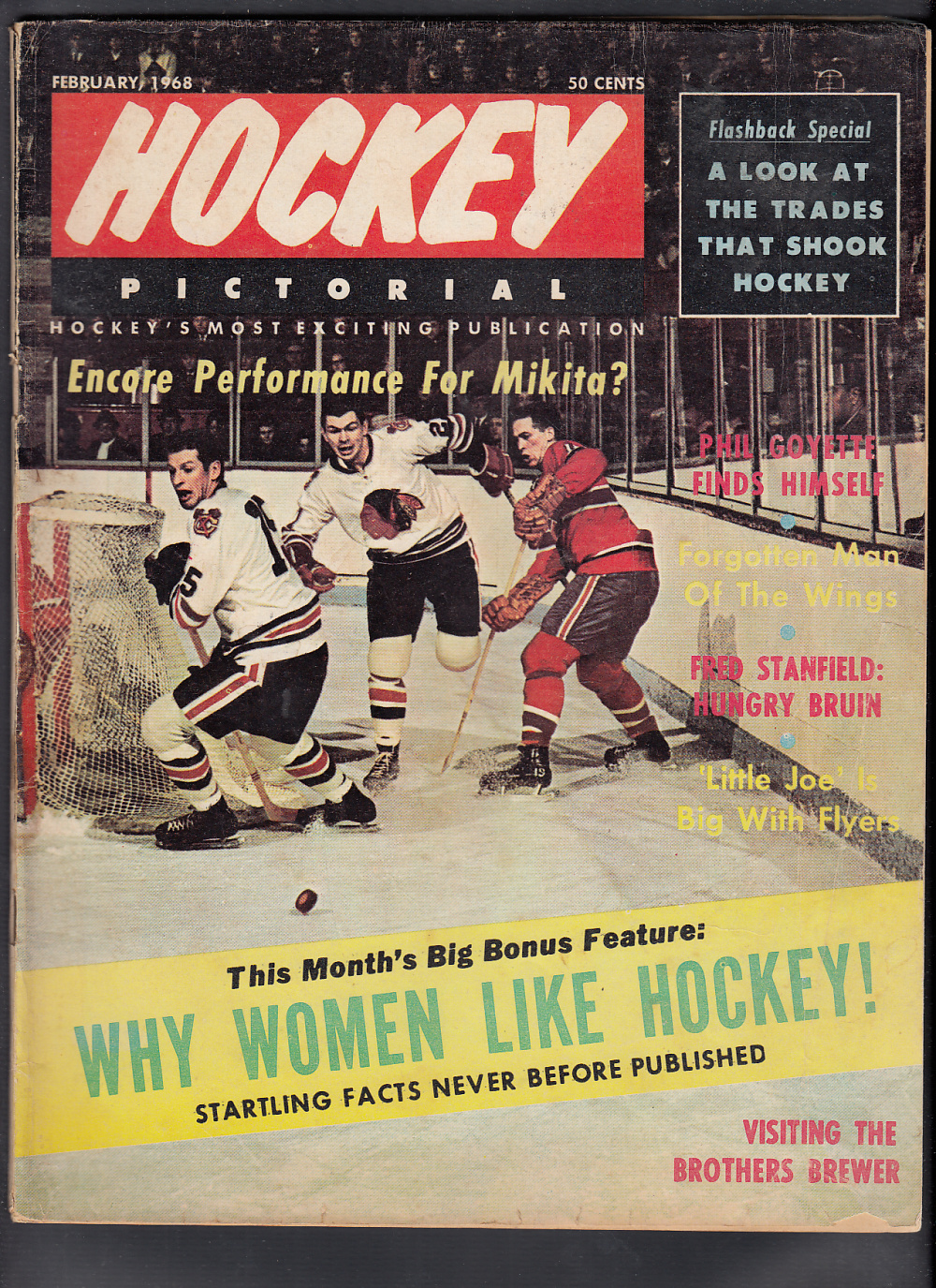 1968 HOCKEY PICTORIAL MAGAZINE S. MIKITA ON COVER photo 1968 HOCKEY PICTORIAL MAGAZINE S. MIKITA ON COVER photo