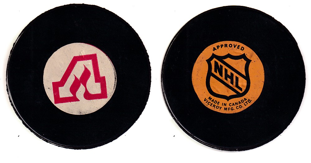 1975-83 VICEROY V3 ATLANTA FLAMES GAME PUCK photo