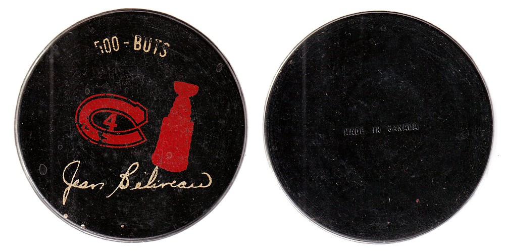 1972 BILTRITE B1 JEAN BELIVEAU 500TH GOAL PUCK photo 1972 BILTRITE B1 JEAN BELIVEAU 500TH GOAL PUCK photo