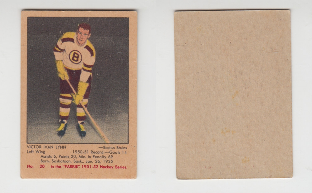 1951-52 PARKHURST HOCKEY CARD #20 V. LYNN photo 1951-52 PARKHURST HOCKEY CARD #20 V. LYNN photo