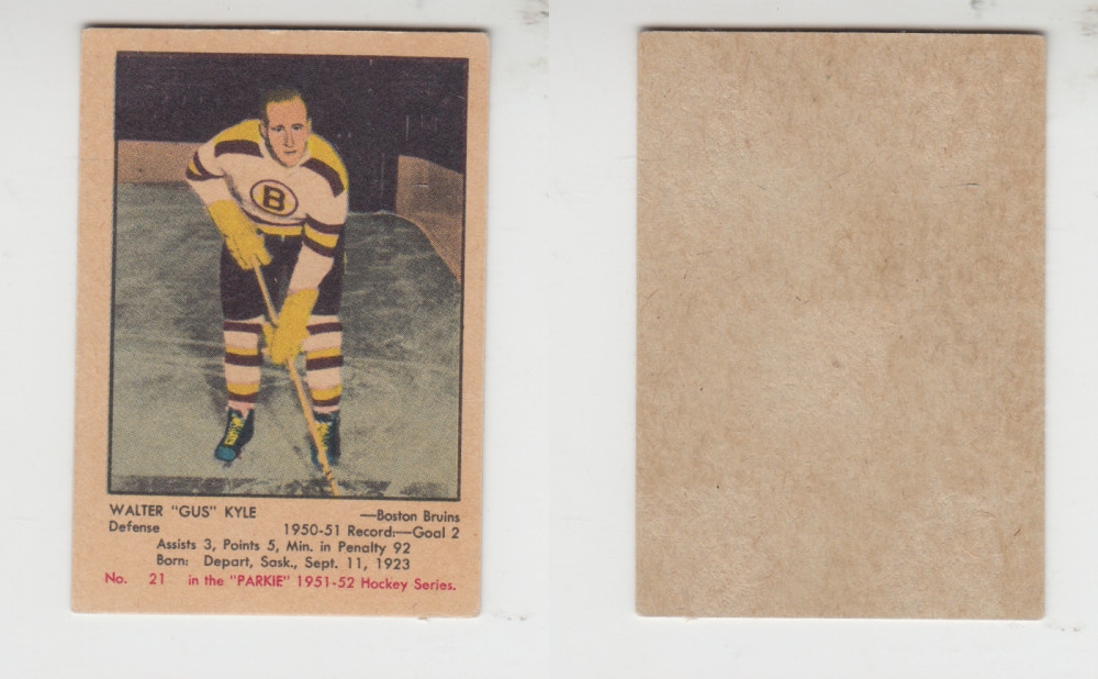 1951-52 PARKHURST HOCKEY CARD #21 W. KYLE photo 1951-52 PARKHURST HOCKEY CARD #21 W. KYLE photo