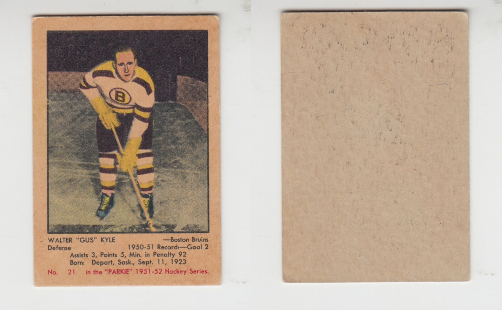 1951-52 PARKHURST HOCKEY CARD #21 W. KYLE photo 1951-52 PARKHURST HOCKEY CARD #21 W. KYLE photo