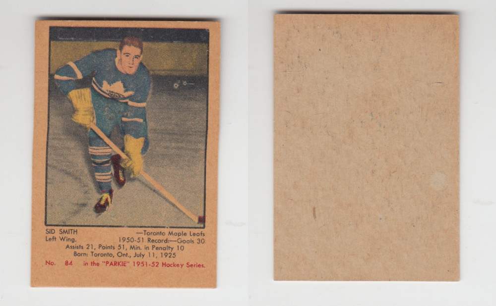 1951-52 PARKHURST HOCKEY CARD #84 S. SMITH photo 1951-52 PARKHURST HOCKEY CARD #84 S. SMITH photo