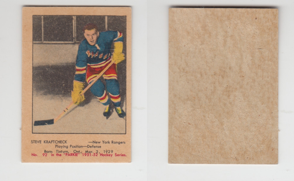 1951-52 PARKHURST HOCKEY CARD #92 S. KRAFTCHECK photo 1951-52 PARKHURST HOCKEY CARD #92 S. KRAFTCHECK photo