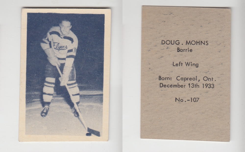 1952-53 OHL ANONYMOUS HOCKEY CARD #107 D. MOHNS photo