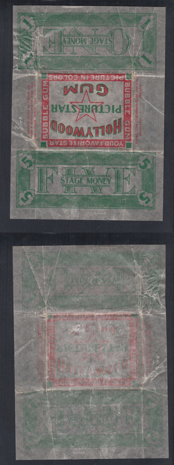 1938 V289 HAMILTON GUM HOLLYWOOD CARD WRAPPER photo 1938 V289 HAMILTON GUM HOLLYWOOD CARD WRAPPER photo