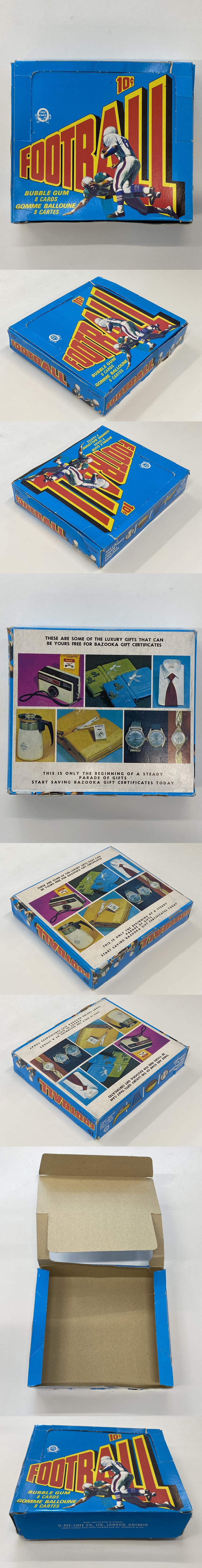 1972 CFL O-PEE-CHEE FOOTBALL CARD DISPLAY BOX photo 1972 CFL O-PEE-CHEE FOOTBALL CARD DISPLAY BOX photo
