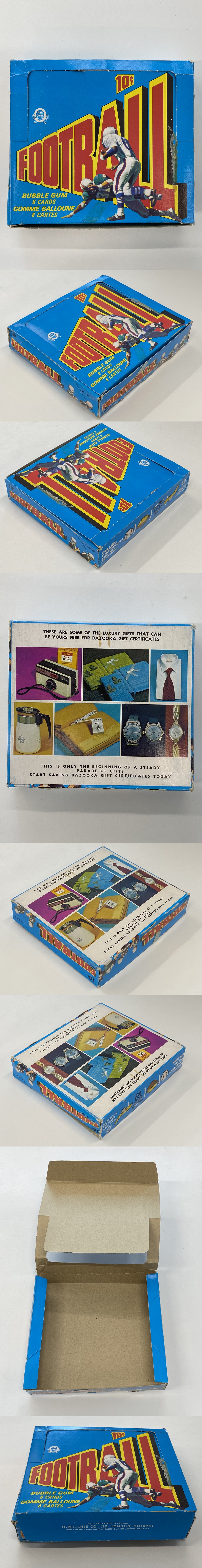 1972 CFL O-PEE-CHEE FOOTBALL CARD DISPLAY BOX photo 1972 CFL O-PEE-CHEE FOOTBALL CARD DISPLAY BOX photo