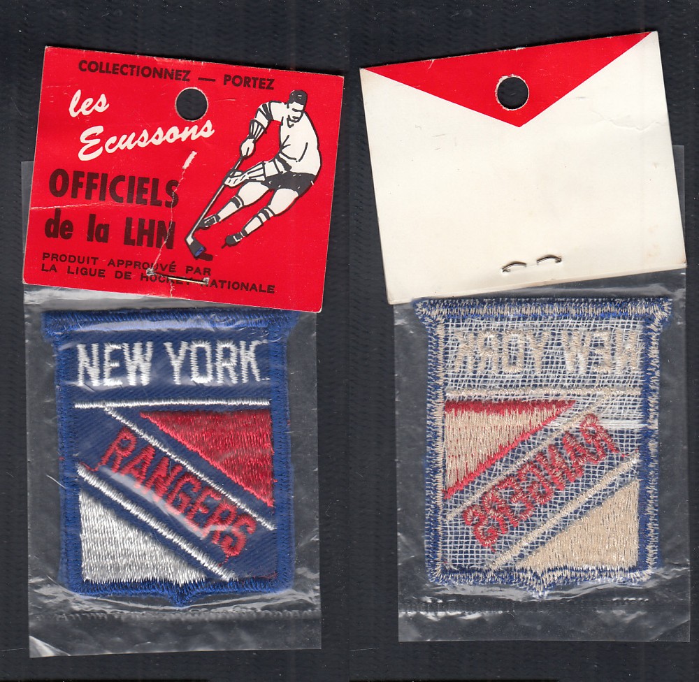 1960'S VOYAGEUR ECUSSONS OFFICIELS DE LA LNH NY RANGERS photo