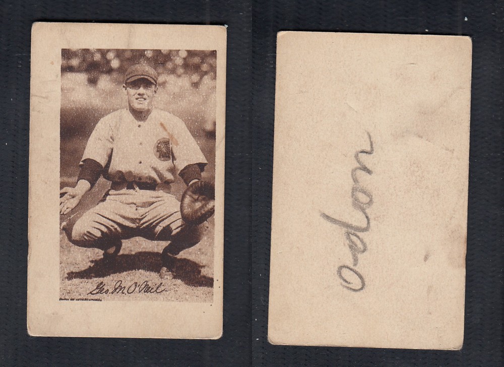 1923 V100 WILLARD'S CHOCOLATE BASEBALL CARD G.M. O'NEIL photo 1923 V100 WILLARD'S CHOCOLATE BASEBALL CARD G.M. O'NEIL photo