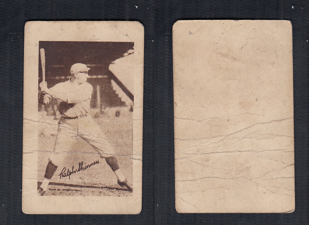 1923 V100 WILLARD'S CHOCOLATE BASEBALL CARD R. SCHINNERS photo
