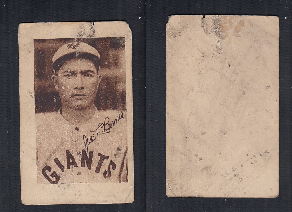 1923 V100 WILLARD'S CHOCOLATE BASEBALL CARD J.L. BARNES photo 1923 V100 WILLARD'S CHOCOLATE BASEBALL CARD J.L. BARNES photo