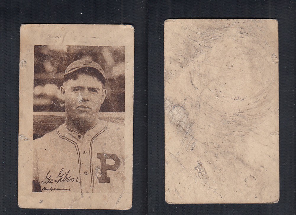 1923 V100 WILLARD'S CHOCOLATE BASEBALL CARD G. GIBSON photo