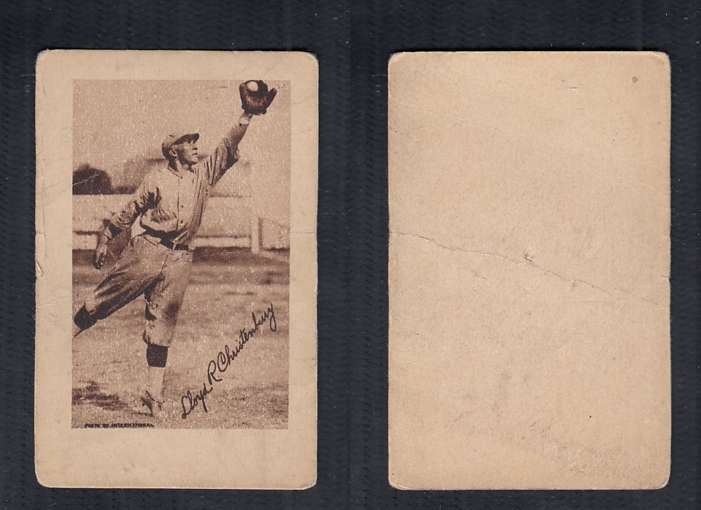 1923 V100 WILLARD'S CHOCOLATE BASEBALL CARD L.R. CHRISTENBERRY photo 1923 V100 WILLARD'S CHOCOLATE BASEBALL CARD L.R. CHRISTENBERRY photo