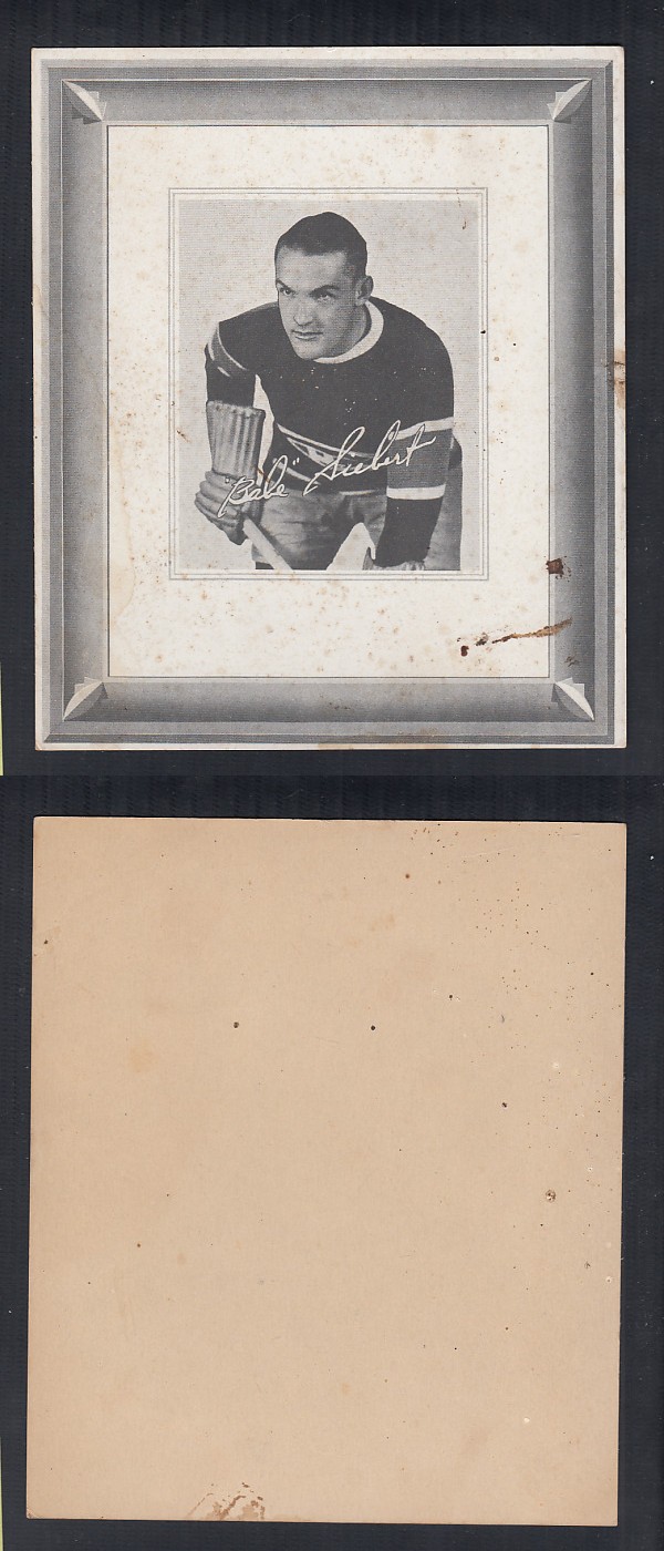 1938-39 QUAKER OATS HOCKEY CARD B. SIEBERT photo 1938-39 QUAKER OATS HOCKEY CARD B. SIEBERT photo