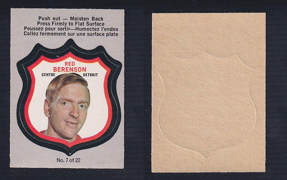 1972-73 O-PEE-CHEE PLAYER CREST #7 R. BERENSON photo
