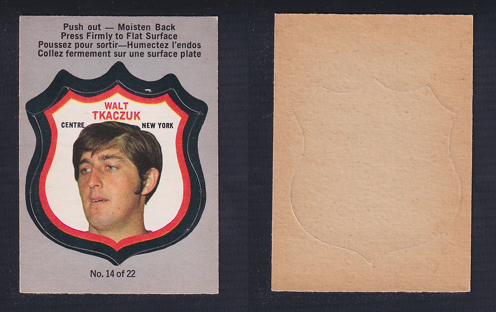 1972-73 O-PEE-CHEE PLAYER CREST #14 W. TKACZUK photo