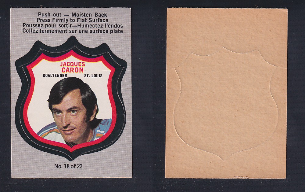 1972-73 O-PEE-CHEE PLAYER CREST #18 J. CARON photo