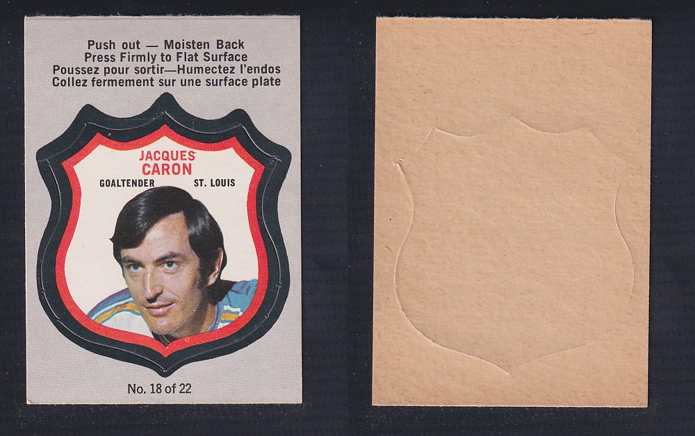 1972-73 O-PEE-CHEE PLAYER CREST #18 J. CARON photo