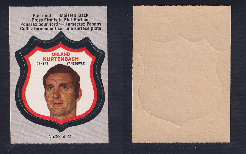 1972-73 O-PEE-CHEE PLAYER CREST #22 O. KURTENBACH photo
